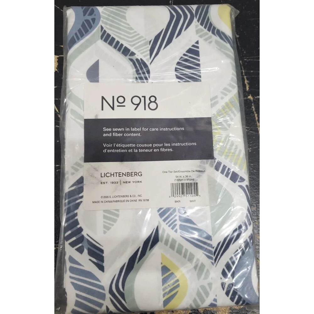 2pc. Printed Kitchen Curtains Set: 2 Tiers (27
